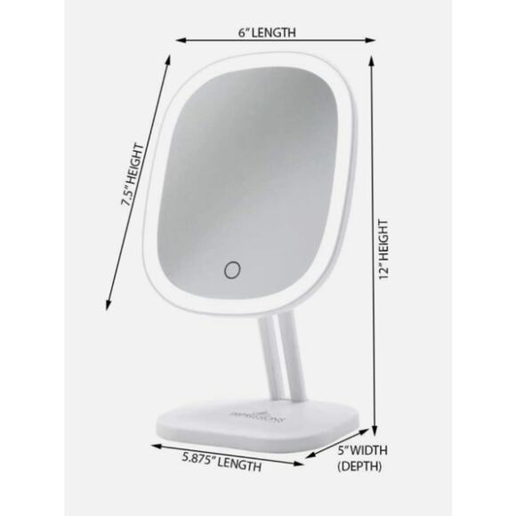 NWB White Impressions Touch Highlight Led Makeup Mirror (Assembled) - Picture 3 of 5